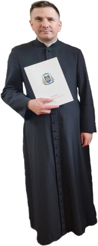Ksiądz Grzegorz Bogdański Archidiecezjalny Duszpasterz Nadzwyczajnych Szafarzy Komunii Świętej Archidiecezja Lubelska foto transparent