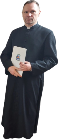 Ksiądz Sławomir Jargiełło Zastępca Archidiecezjalnego Duszpasterza Nadzwyczajnych Szafarzy Komunii Świętej Archidiecezja Lubelska foto transparent